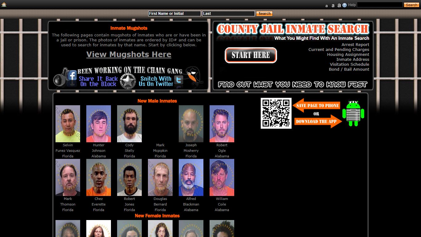 Recent Arrest Mugshots And Inmate Search - County Jail Inmate Search